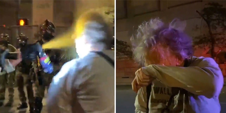 Federal agents pepper-sprayed Vietnam vet in the face during Portland protest