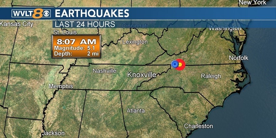 NC hit with strongest quake since 1916