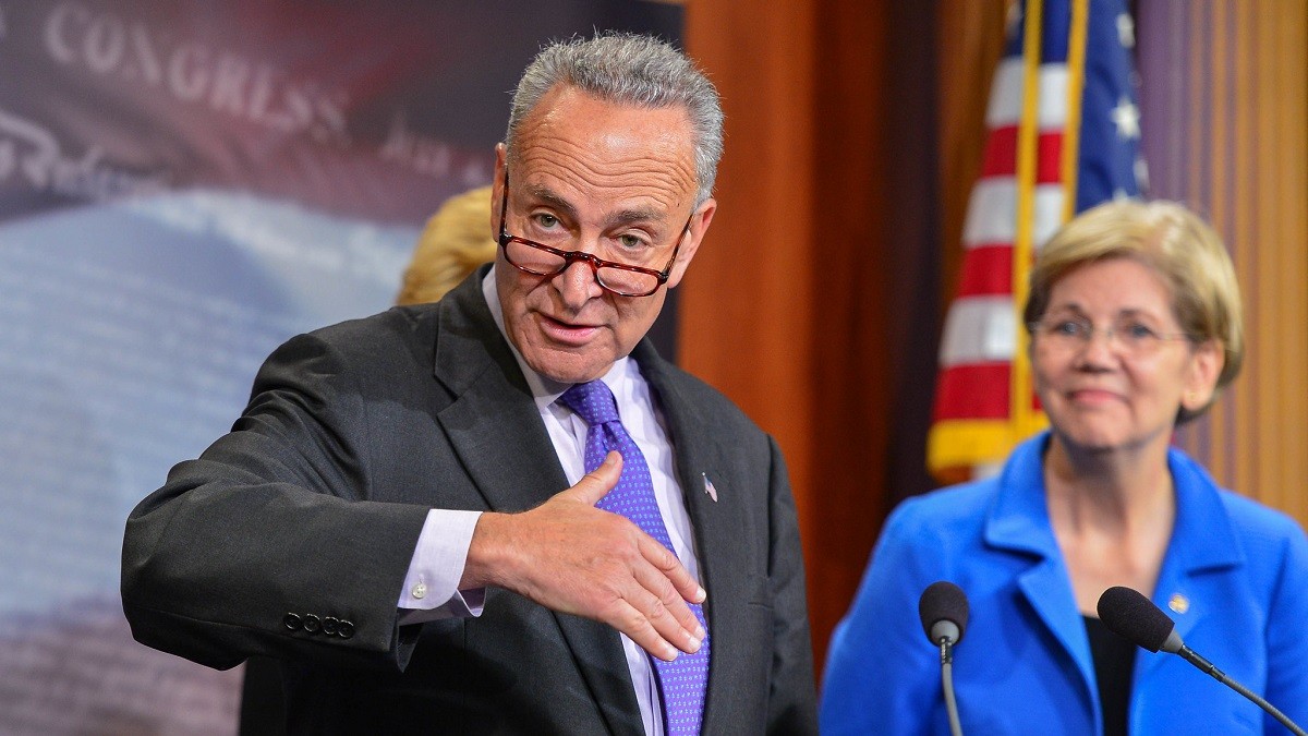 Democrats Senators Schumer and Warren