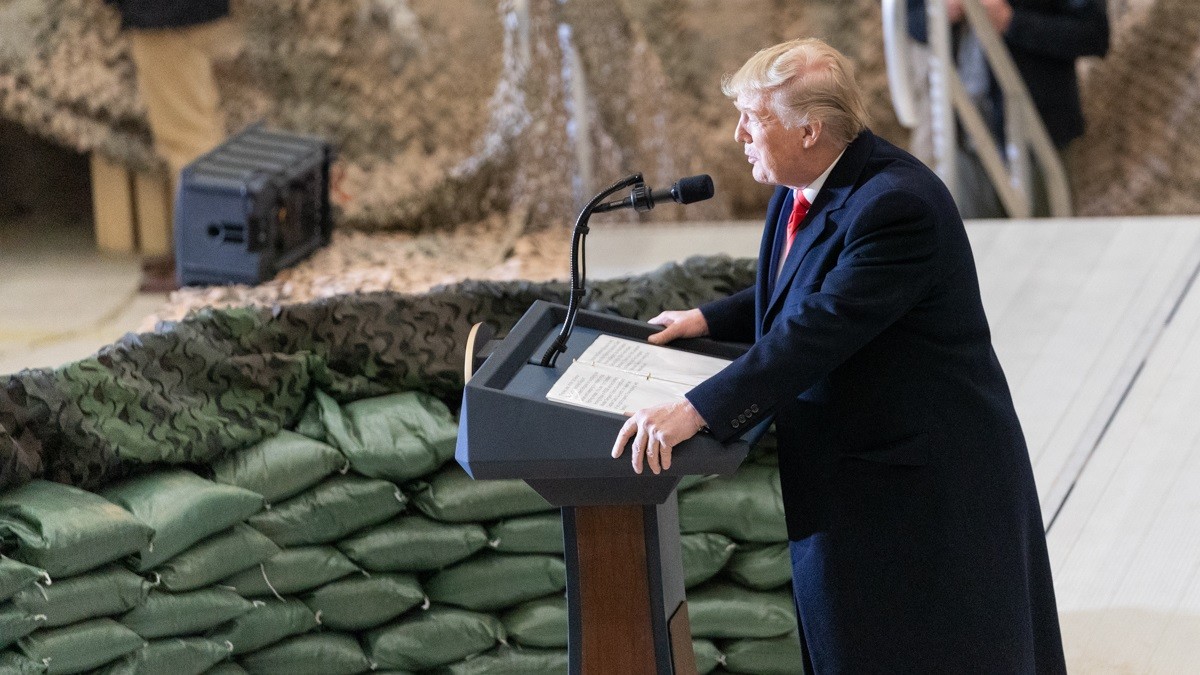 President Donald J. Trump visits troops at Bagram Airfield