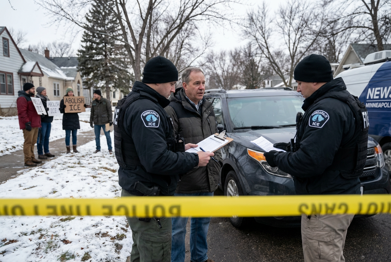 Federal Agents Detain Citizen During ICE Operation