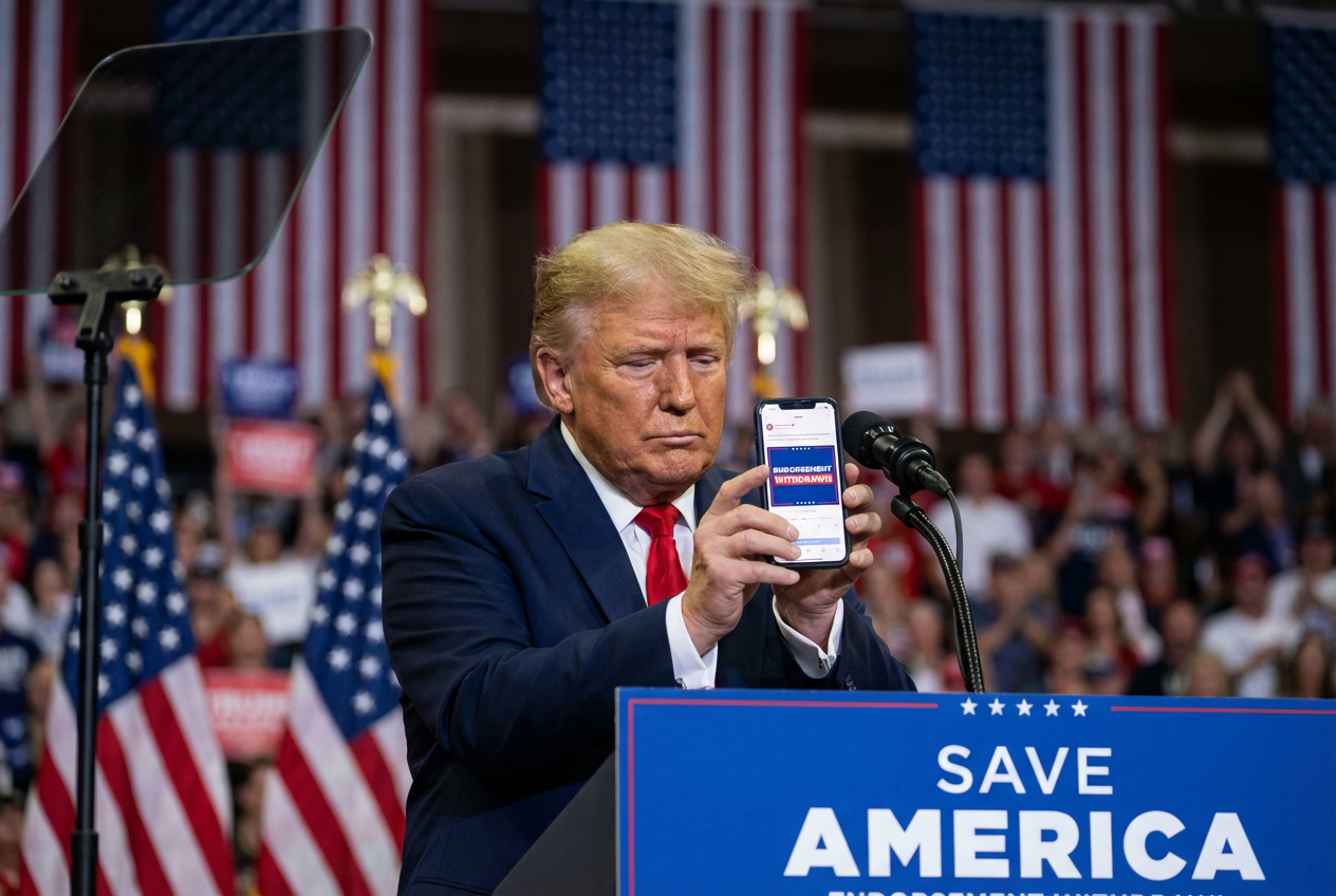 Trump Revokes Endorsement Over Tariff Stance