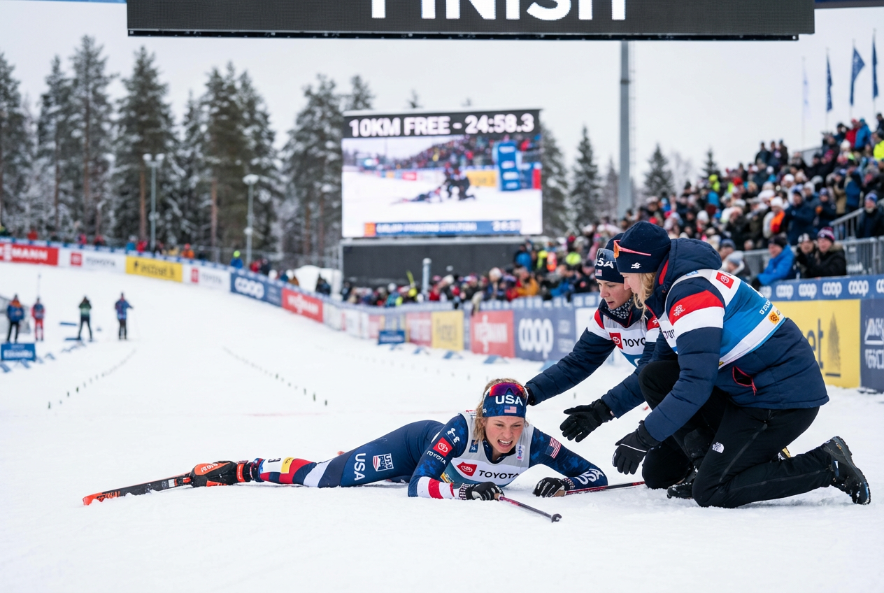 Jessie Diggins Wins Bronze Despite Injury