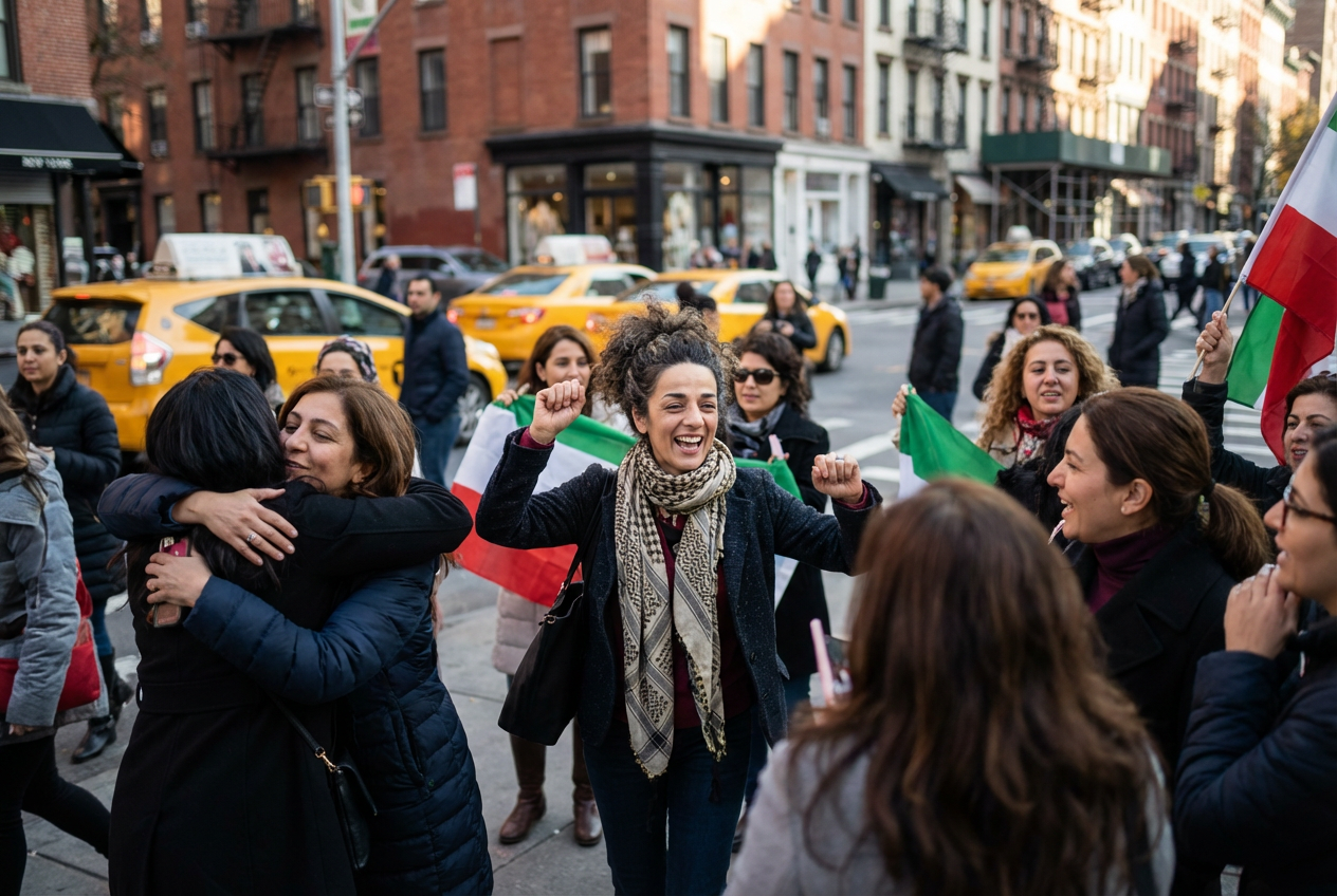 Journalist Celebrates Khamenei Death in NYC