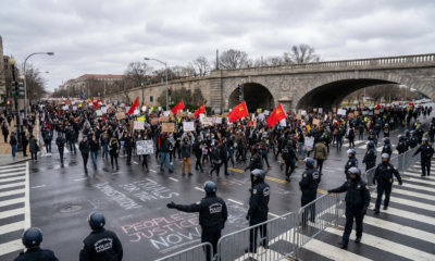 A Twist in Washington Protests: Officers Protecting Anti-Police Demonstrators