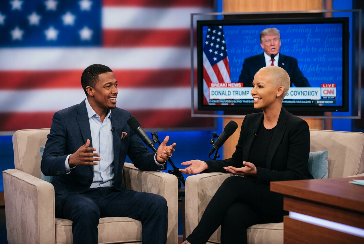 Nick Cannon and Amber Rose Drop Conservative Bombshells on Talk Show