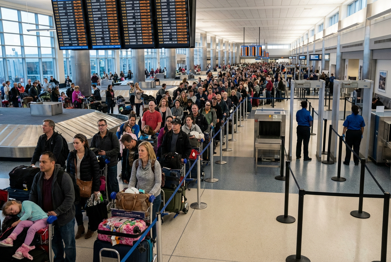 Government Shutdown Fuels Nationwide Airport Chaos and Delays