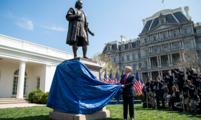 Christopher Columbus Statue Reappears at the White House After Destruction Controversy