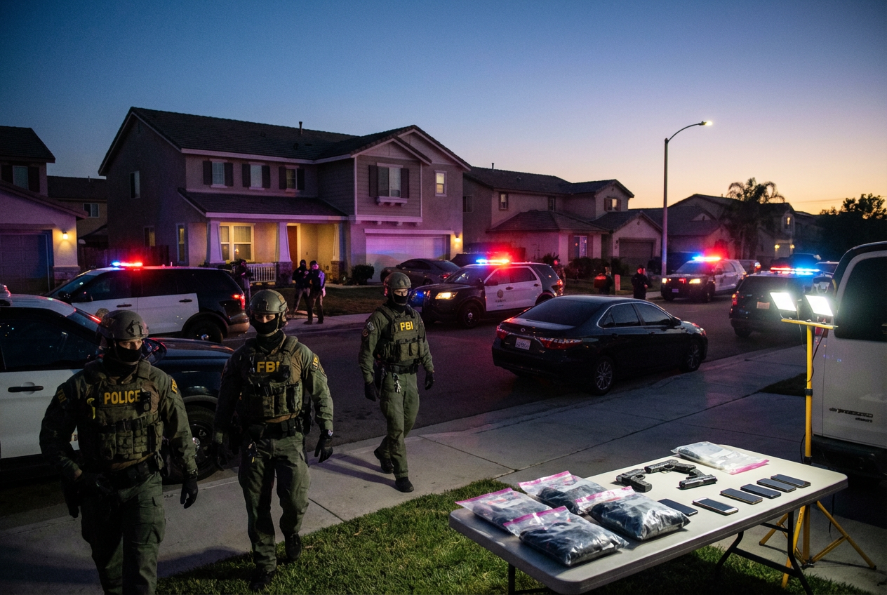 Pre-Dawn Raids Expose Mexican Mafia's Grip on Southern California's Underworld