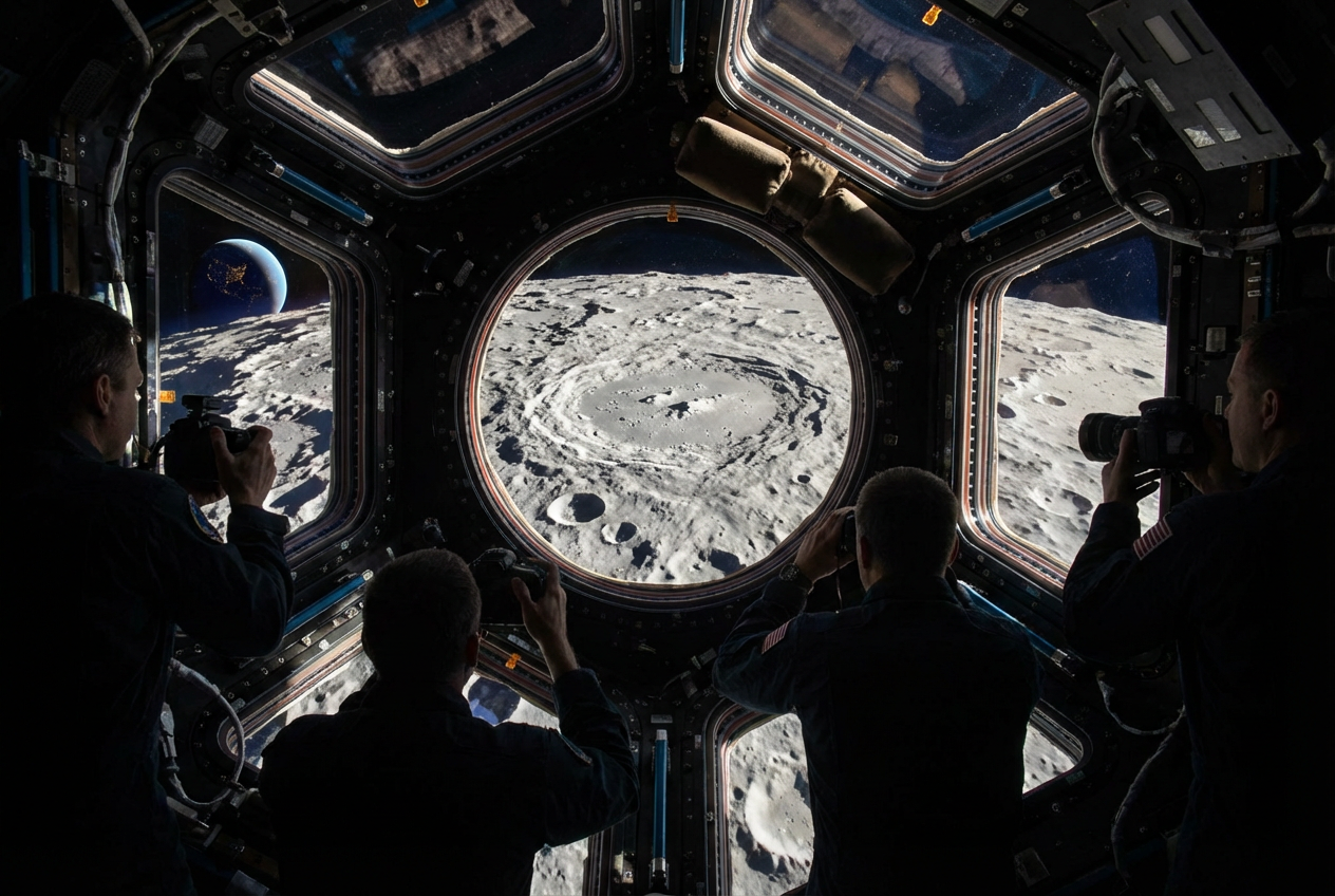 NASA's Artemis II Unveils Hidden Lunar Basin to Human Eyes